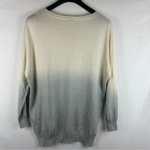 Chan Luu dip dye silk cashmere blend knit sweater size L - Picture 6 of 6